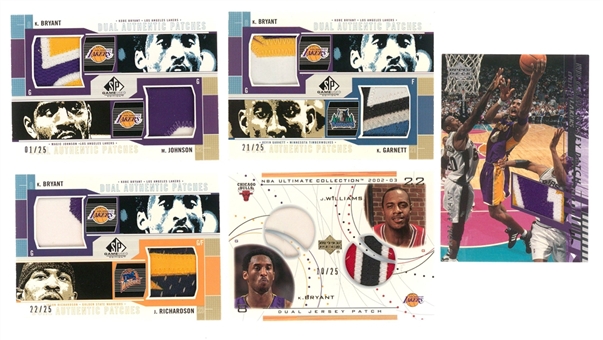 2000-2003 Upper Deck Kobe Braynt Patch Card Collection (5 Different) Featuring Serial-Numbered Examples!